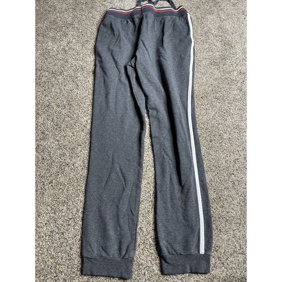 Lacoste Pants Mens Small Gray Sleepwear Pajama Lounge Gator Pockets Side Stripe - Picture 2 of 6